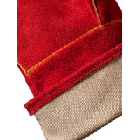 Спилковые краги Фабрика перчаток Трэк Люкс Красные ПЕР-ТР-PW-120