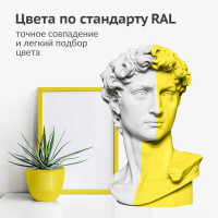 Аэрозольная краска в баллончике KUDO быстросохнущая акриловая универсальная глянцевая RAL 1018 жёлтая KU-A1018