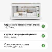 Силиконовый санитарный герметик KUDO (прозрачный; 280 мл) KSK-120