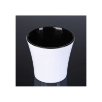 Горшок SANTINO АРТЕ 1.2 л, 13.5х12.5 см, белый/черный 049093