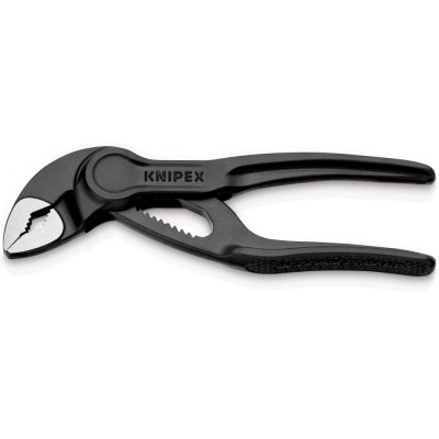 Knipex Клещи переставные COBRA XS, под ключ 24 мм, 100 мм, серые, блистер, KN-8700100BK