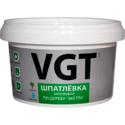 VGT Шпаклевка по дереву Экстра Дуб светло-серый 0,3кг 11606596