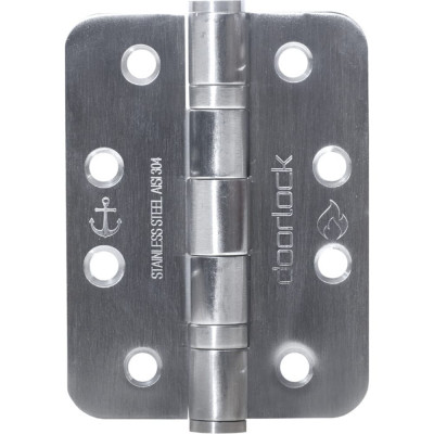 Дверные карточные скругленные петли Doorlock DL H102/76/2B/R/SSS 74075
