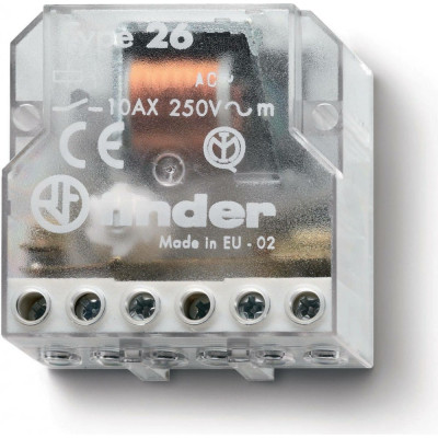 Finder, Импульсное реле, установка в монтажную коробку; 2НО контакта 10А ; 230В AC;, 260682300000