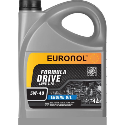 EURONOL Моторное масло DRIVE FORMULA LL 5w-40 С3 4L 80003