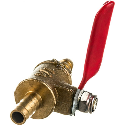 Pegas pneumatic Краник шаровой латунный елочка под шланг 6x6mm 4410