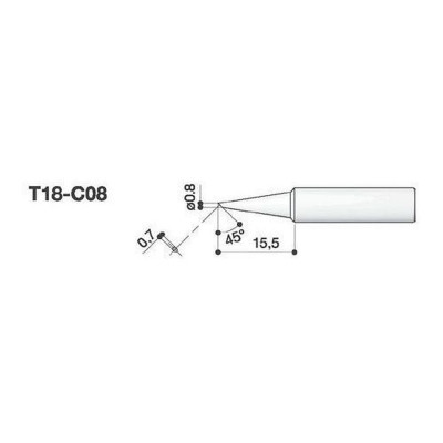 Наконечник для паяльников FX-8801-03/FX-600 HAKKO T18-C08