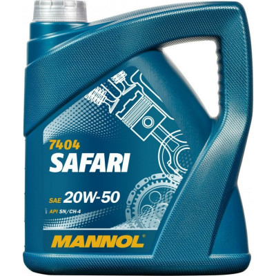 MANNOL SAFARI 20W50 4 л. Минеральное моторное масло 20W-50 74044