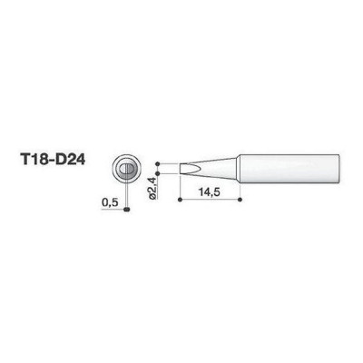 Наконечник для паяльников FX-8801-03/FX-600 HAKKO T18-D24