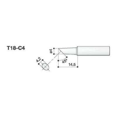 Наконечник для паяльников FX-8801-03/FX-600 HAKKO T18-C4