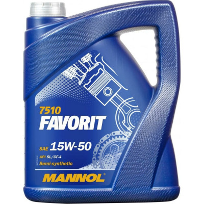 MANNOL FAVORIT 15W50 5 л. Полусинтетическое моторное масло 15W-50 1135