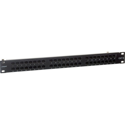 ExeGate Патч-панель EPPHD-19-48-8P8C-C6-110D 19 UTP 48 port cat 6 dual IDC 1U RoHS Black 281082