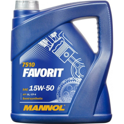 MANNOL FAVORIT 15W50 4 л. Полусинтетическое моторное масло 15W-50 4032