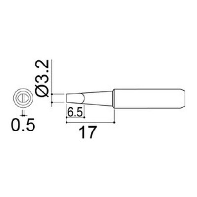 Наконечник для паяльников серии 900/701/702B HAKKO 900M-T-3.2D