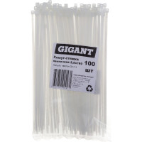 Gigant Хомут-стяжка ленточная 2,5*160 белый,100 шт G/1/13