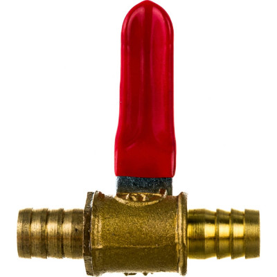 Pegas pneumatic Краник шаровой латунный елочка под шланг 10x10mm 4412