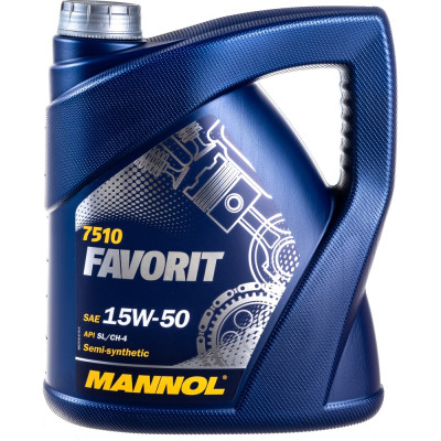 MANNOL FAVORIT 15W50 4 л. Полусинтетическое моторное масло 15W-50 4032