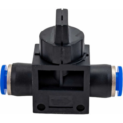 Pegas pneumatic Прямой фитинг цанговый Pegas с краном 6мм-6мм 6001