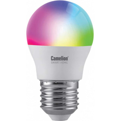 Camelion Smart Home LSH7/G45/RGBСW/Е27/WIFI Эл.лампа светодиодная 7Вт Е27 RGB+DIM+CW 220В 14501