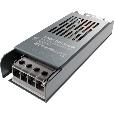 OGM Блок питания слим-метал 12В,100 Вт, IP20, 8,3 А, /PS3-49