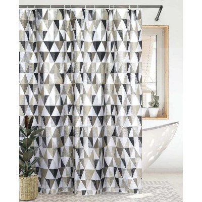 Bath Plus Штора 180x180 д/в TRIANGULAR SCRAWL grey ch-21260/8