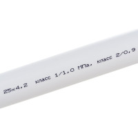 Gigant Труба PP-R белая, армированная стекловолокном SDR 6 (PN25) 25x4,2мм, 2м GSG-8