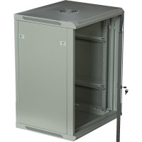 Серверный настенный шкаф W&T 15U 600х500 19 дюймов серый C156050GWTWOF