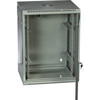 Серверный настенный шкаф W&T 15U 600х500 19 дюймов серый C156050GWTWOF