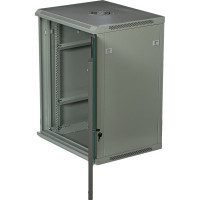Серверный настенный шкаф W&T 15U 600х500 19 дюймов серый C156050GWTWOF