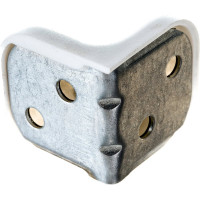 Мебельный уголок с декоративной накладкой Левша 28х28х28 мм, белый, 4 шт. У8-5139.Б