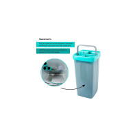 Швабра LAIMA с отжимом и двухкамерным ведром, 3 насадки из микрофибры, 7 литров, COMPACT MOP, 607389