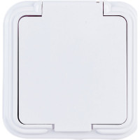 1-местная розетка STEKKER без заземления PST16-20-44 RA 16-201-Б, пластик АВС, 16А, IP44, белый 39691