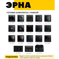 2-местная розетка STEKKER с заземлением PST16-9011-03, с защитной шторкой, 16А, серия Эрна, черный 39482