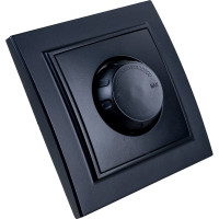Диммирующий выключатель STEKKER PSW10-9006-03, 250V, 600W, серия Эрна, черный 39474