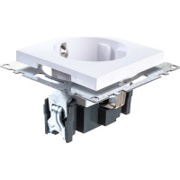 1-местная розетка STEKKER с заземлением механизм, GLS16-7110-01, с защитной шторкой, Катрин, белый 39304