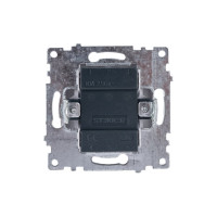 2-клавишный выключатель STEKKER механизм, GLS10-7104-01, 250V, 10А, серия Катрин, белый 39300