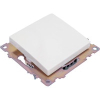 1-клавишный выключатель STEKKER механизм, GLS10-7103-01, 250V, 10А, серия Катрин, белый 39298