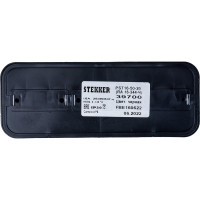 3-местная розетка STEKKER без заземления PST16-50-20 RA 16-344-Ч, пластик АВС, 16А, IP20, черный 39700