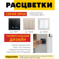 2-клавишный выключатель STEKKER c индикатором, PSW10-9002-03, 250V, 10А, серия Эрна, черный 39471