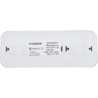 3-местная розетка STEKKER с заземлением PST16-51-20 RA 16-343-Б, пластик АВС, 16А, IP20, белый 39697