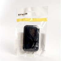 2-местная розетка STEKKER без заземления, PST16-30-20 RA 16-237-Ч, пластик АВС, 16А, IP20, черный 39694