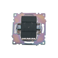 2-клавишный выключатель STEKKER с индикатором механизм, GLS10-7102-01, 10А, Катрин, белый 39301