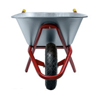 Строительная усиленная 1-колесная тачка МастерАлмаз красная, 110 л, колесо 400 мм 10506268