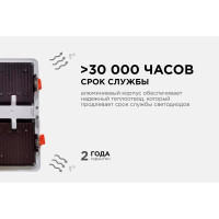 Светодиодный встраиваемый светильник Apeyron Грильято, 36Вт, 3600Лм, 4000К, 240х240х27мм. 42-021