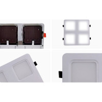 Светодиодный встраиваемый светильник Apeyron Грильято, 36Вт, 3600Лм, 4000К, 240х240х27мм. 42-021