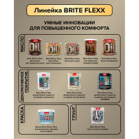 Декоративное покрытие по дереву BRITE FLEXX экстерьерное, тик, банка 0,9 л 212459