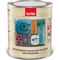 Декоративное покрытие по дереву BRITE FLEXX экстерьерное, тик, банка 0,9 л 212459