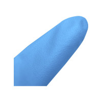 Нитриловые перчатки с текстурированными пальцами Puretech Neutrino 24 см, М, голубые, 50пар G1052
