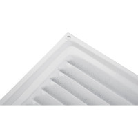 Решетка вентиляционная 100х200 мм белая Трибатрон 87684