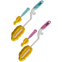 Набор губок-ершиков для мытья бутылочек и соски МУЛЬТИДОМ 2 шт. 2 цвета VL90-130